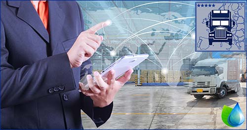 Biznesman i cieżarówka